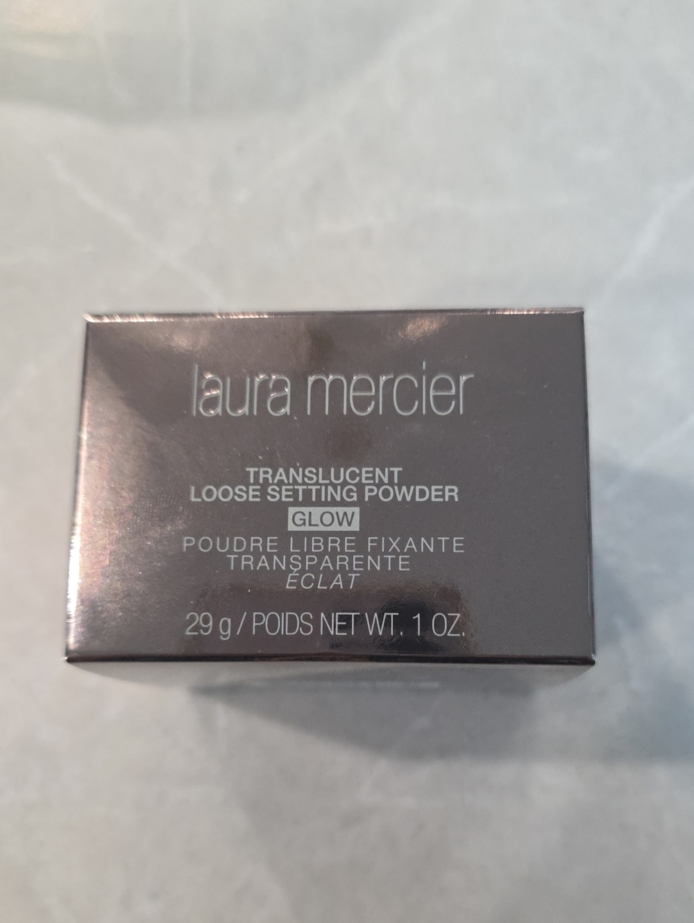 laura mercier Translucent Loose Setting Powder - Metallic Charcoal Box